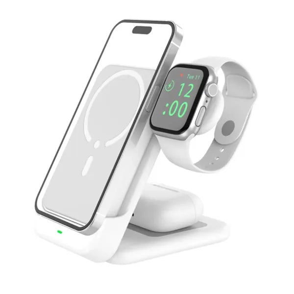 Foldable 3 In 1 Magnetic Power Bank With Stand For Iwatch