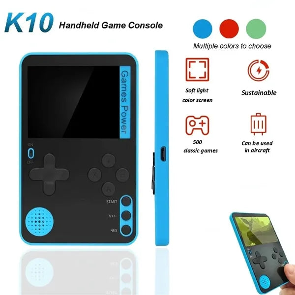 K10 Ultra-thin Handheld Game Console 2.4"Screen