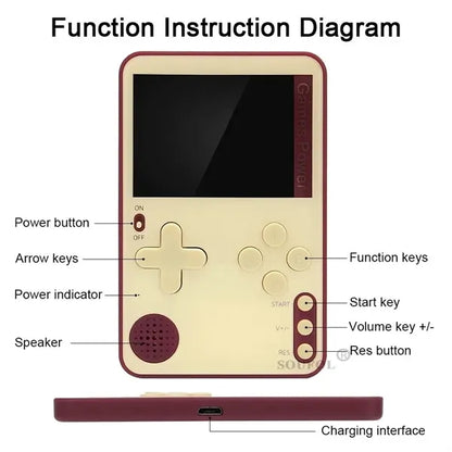 K10 Ultra-thin Handheld Game Console 2.4"Screen