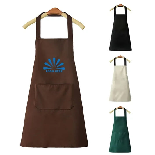 Kitchen Waterproof Apron With  Pockets