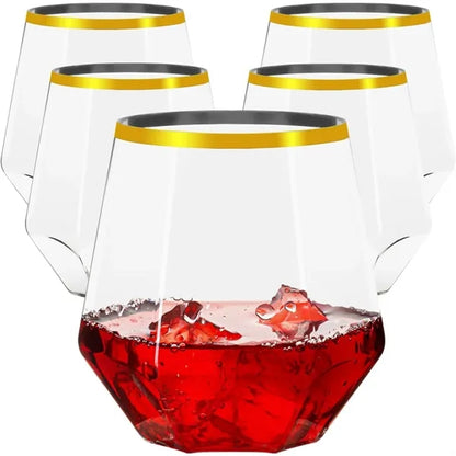 12oz PET Plastic Unbreakable Whiskey Cocktail Wine Glasses