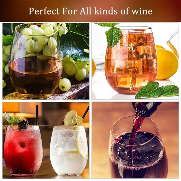 12oz PET Plastic Unbreakable Whiskey Cocktail Wine Glasses