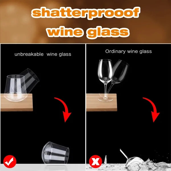 12oz PET Plastic Unbreakable Whiskey Cocktail Wine Glasses