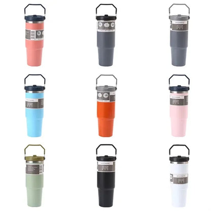 30OZ Insulated Tumbler with Straw Leak Resistant Flip