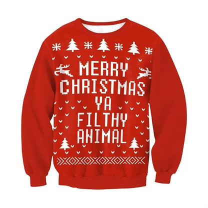 Unisex Ugly Christmas Holiday 3D Printed Hoodie Sweatshirt