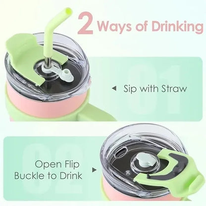 40 oz Tumbler with Handle Straw Lid