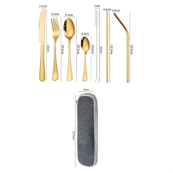 Portable Stainless Steel Travel Cutlery Set