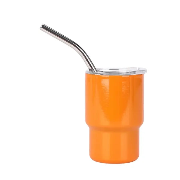 3 oz Mini Tumbler Shot Glass with Straw Lid