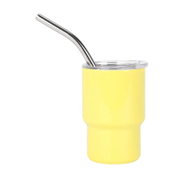 3 oz Mini Tumbler Shot Glass with Straw Lid