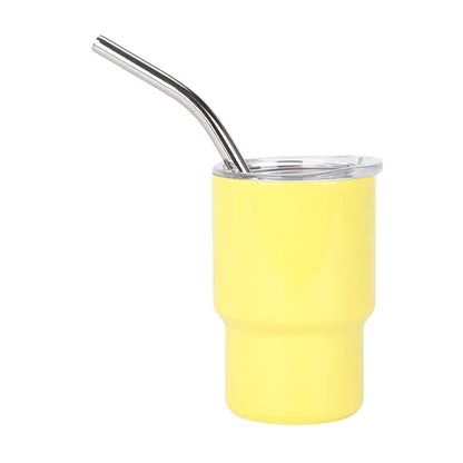 3 oz Mini Tumbler Shot Glass with Straw Lid