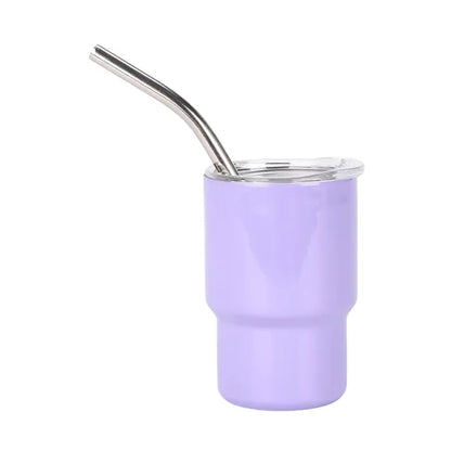 3 oz Mini Tumbler Shot Glass with Straw Lid