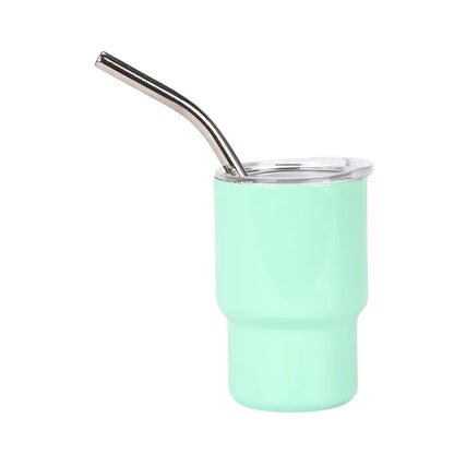 3 oz Mini Tumbler Shot Glass with Straw Lid