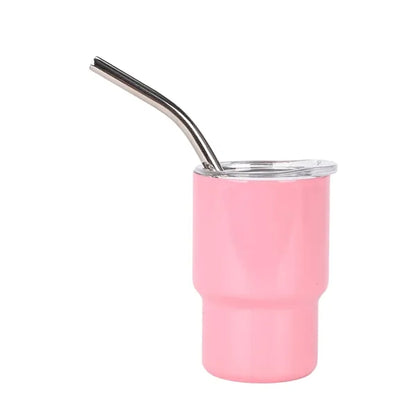 3 oz Mini Tumbler Shot Glass with Straw Lid