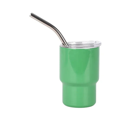3 oz Mini Tumbler Shot Glass with Straw Lid