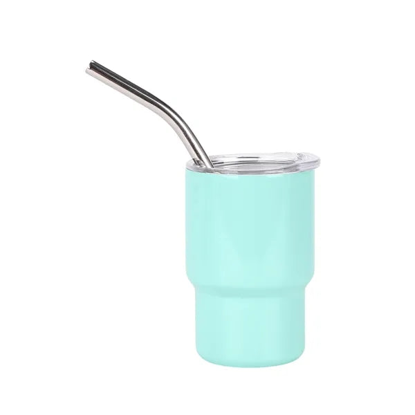 3 oz Mini Tumbler Shot Glass with Straw Lid
