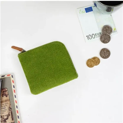 Zippered Felt Coin Purse