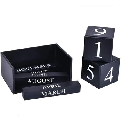 Perpetual Wooden Desk Calendar