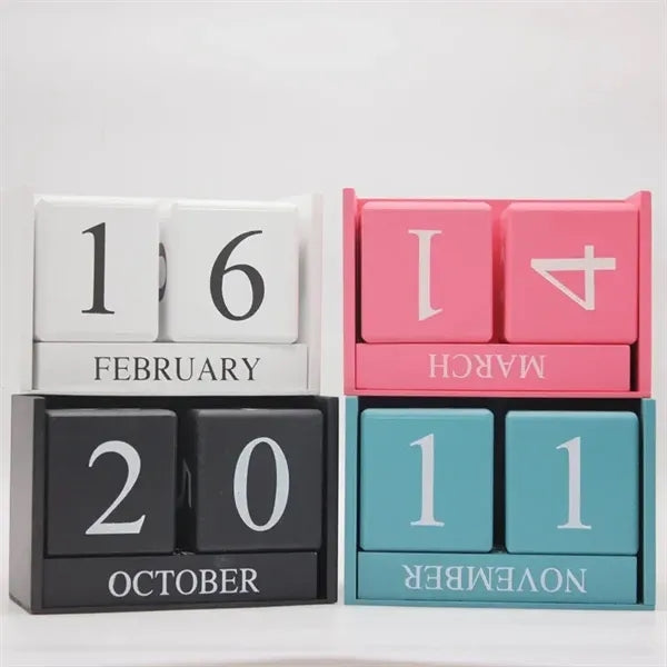 Perpetual Wooden Desk Calendar