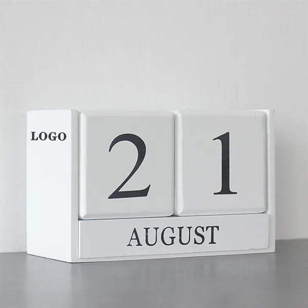 Perpetual Wooden Desk Calendar