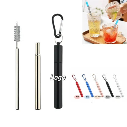 Collapsible Portable Metal Straw kit