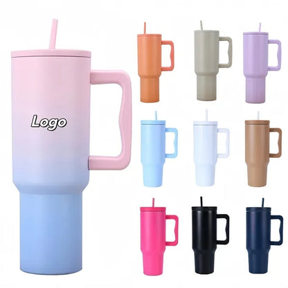 40 oz Tumbler with Handle and Straw Lid