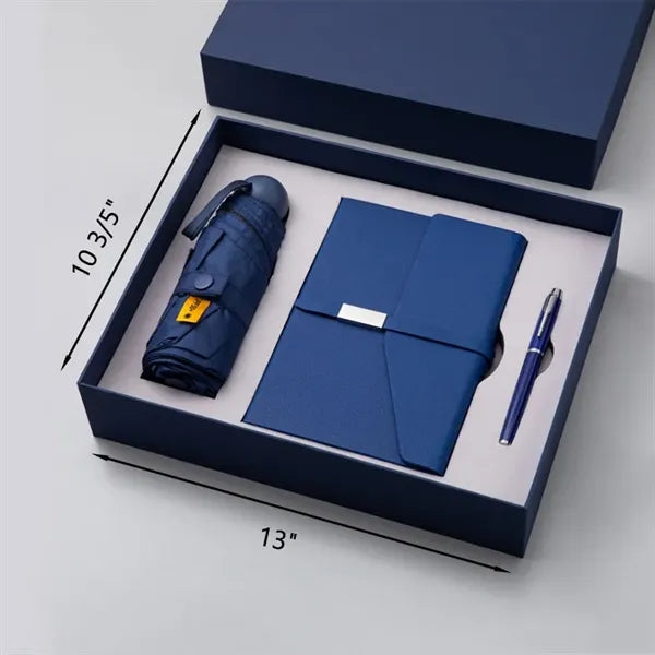 Business Gift Set: A5 Notebook, Pen & Compact Umbrella