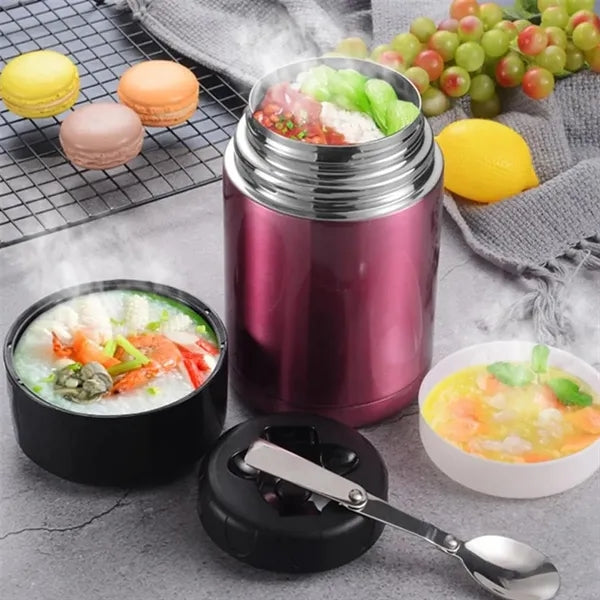 33oz Insulated Thermos Vacuum Lunch Container With Spoon