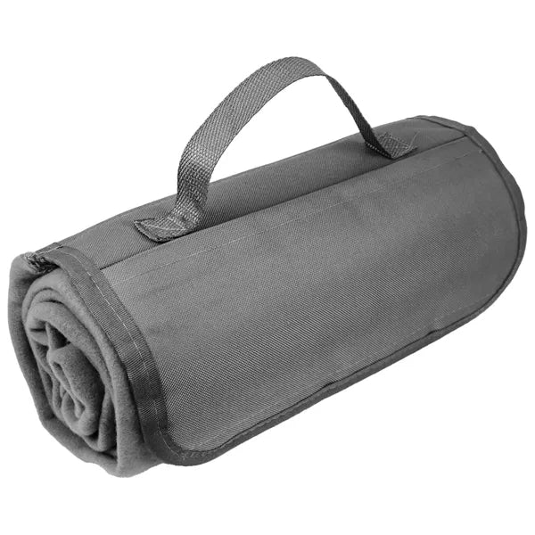 Fleece Roll Up Picnic Blanket w/ Easy carry handle 47" X 53"