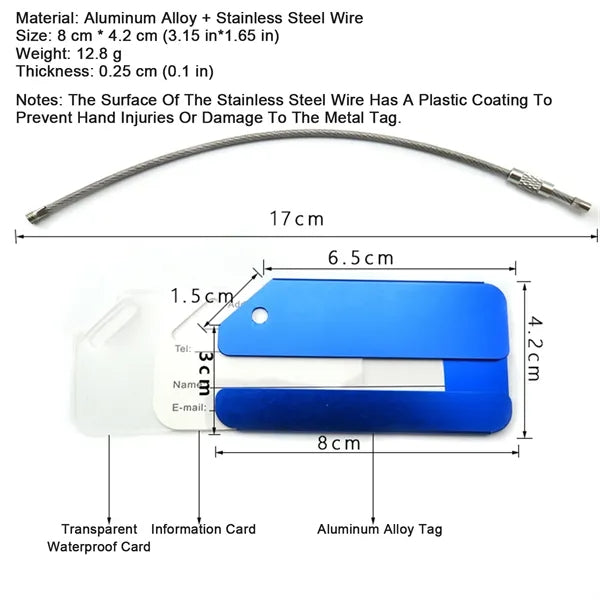 Aluminum Alloy Luggage Tags