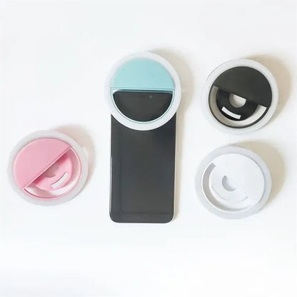 Custom logo LED Clip On Rechargeable Selfie Ring Light