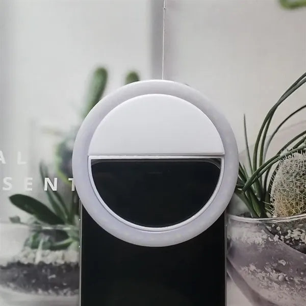 Custom logo LED Clip On Rechargeable Selfie Ring Light