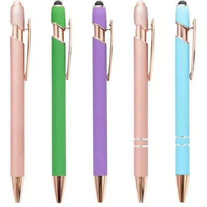 2-in-1 Soft Touch Metal Ballpoint Pen with Stylus Tip 5.6''