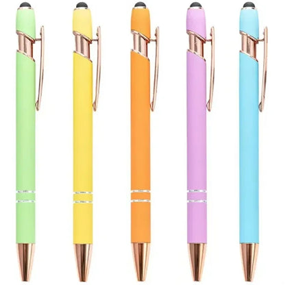 2-in-1 Soft Touch Metal Ballpoint Pen with Stylus Tip 5.6''