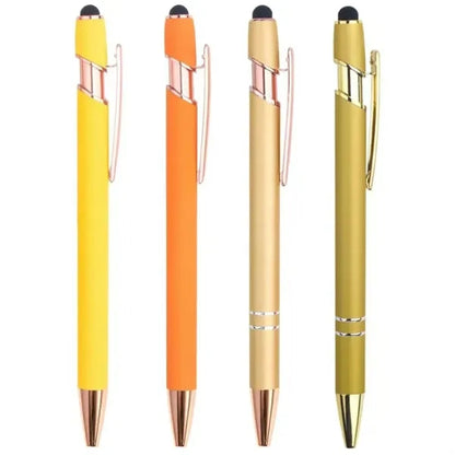 2-in-1 Soft Touch Metal Ballpoint Pen with Stylus Tip 5.6''