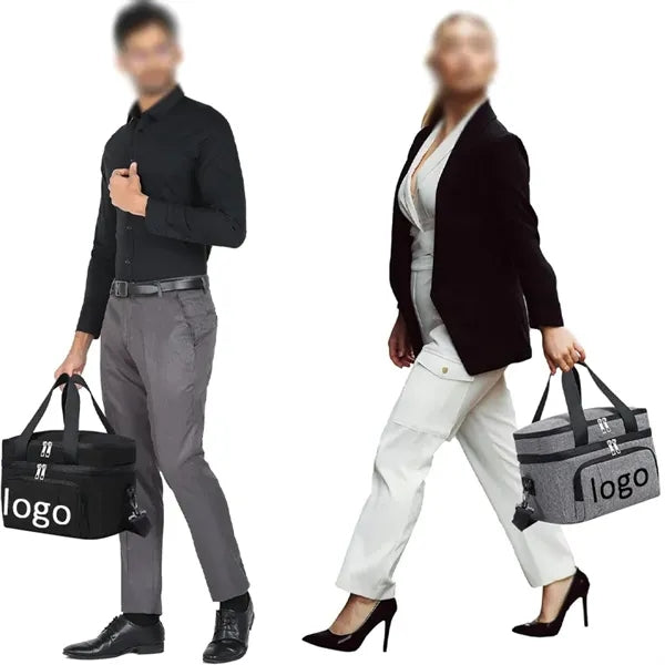 10L Dual Insulated Lunch Bag Organizer w/Adjustable Shoulder