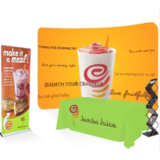 10ft Curve Backdrop Tradeshow Display Package