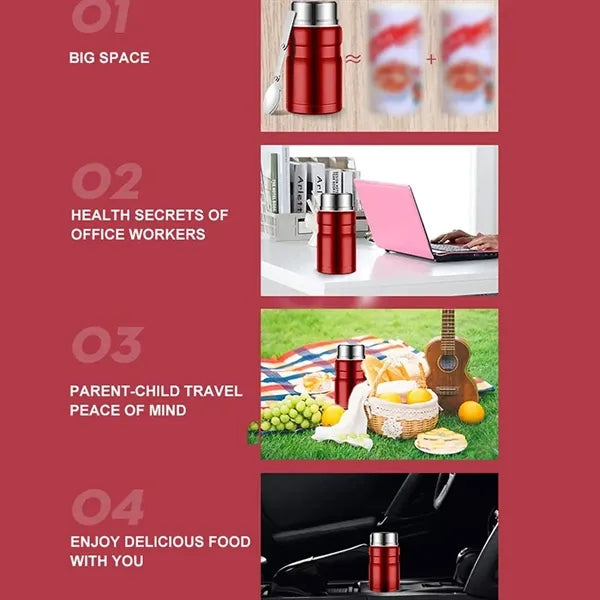Stainless Steel Insulation Lunch Box With Spoon