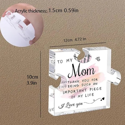 Engraved Block Puzzles Tabletop Memorial Acrylic Plaque Gift