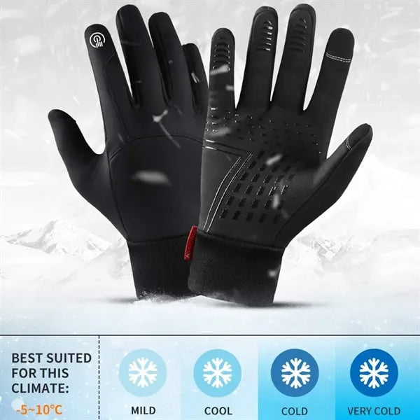 Warm Anti Slip Reflective Touch Screen Thermal Gloves