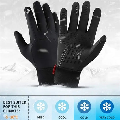 Warm Anti Slip Reflective Touch Screen Thermal Gloves