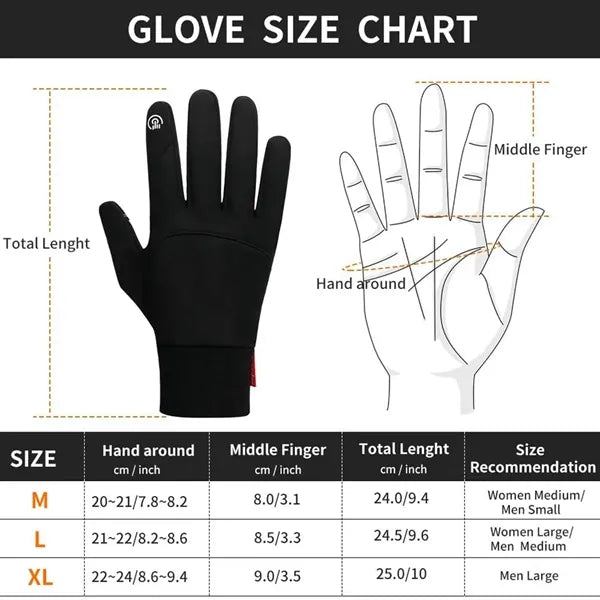 Warm Anti Slip Reflective Touch Screen Thermal Gloves