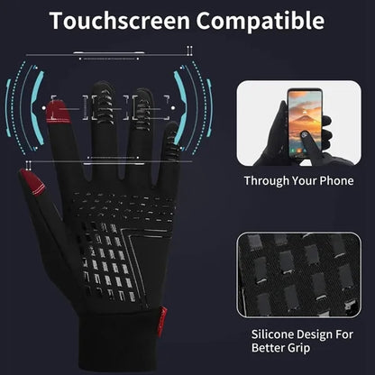 Warm Anti Slip Reflective Touch Screen Thermal Gloves