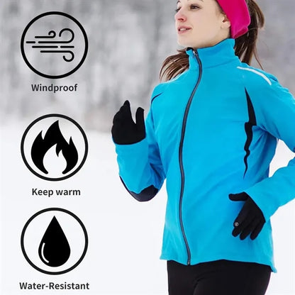 Warm Anti Slip Reflective Touch Screen Thermal Gloves