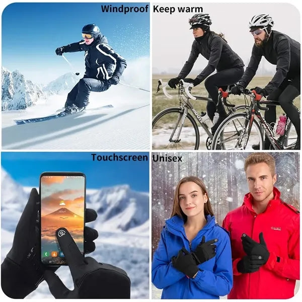 Warm Anti Slip Reflective Touch Screen Thermal Gloves