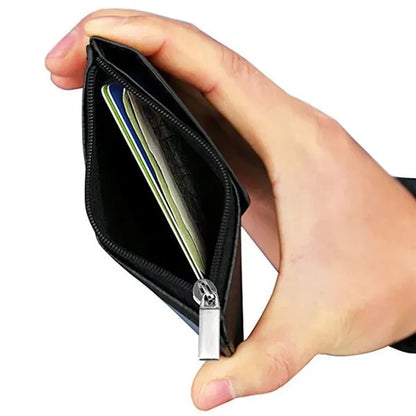 PU Leather ID Card Holder Wallet with Lanyard