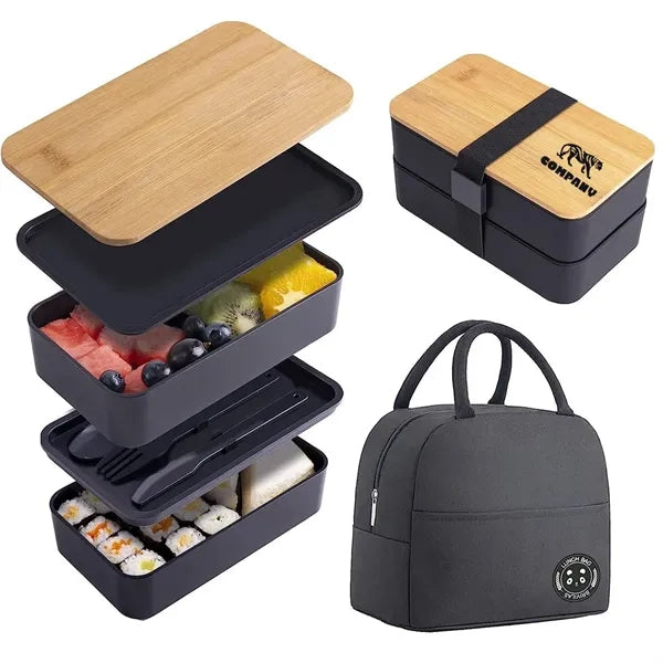 Stackable Bento Lunch Box with Insulated Bag