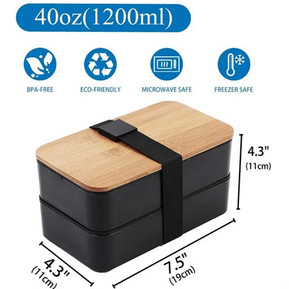 Stackable Bento Lunch Box with Insulated Bag