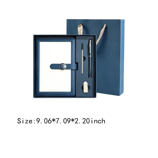 Office thermos cup pen USB flash drive notebook gift set