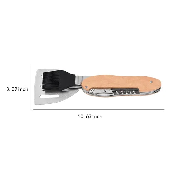 Multi-function Stainless Steel Foldable 5-in-1BBQ Grill Tool