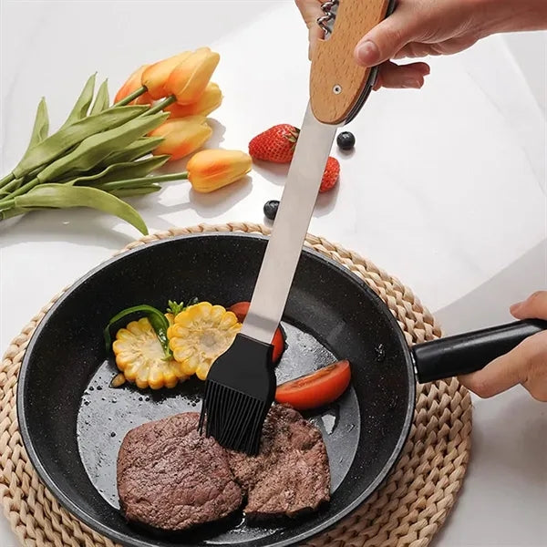 Multi-function Stainless Steel Foldable 5-in-1BBQ Grill Tool
